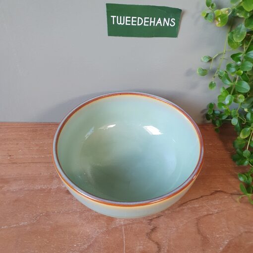 Schaaltje | Blauwgroen met bruine rand - Afbeelding 3