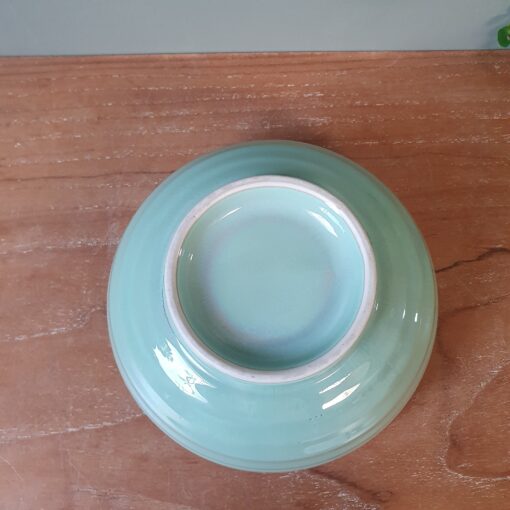 Schaaltje | Blauwgroen met bruine rand - Afbeelding 5