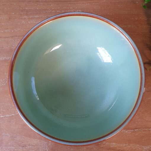 Schaaltje | Blauwgroen met bruine rand - Afbeelding 4