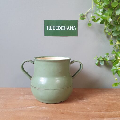 Emaille potje | Groen