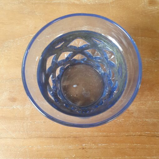 Waxinelichthoudertje | Blauw met goud - Afbeelding 5