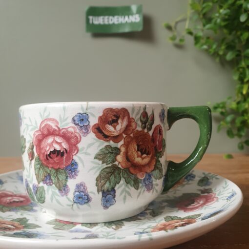 Kop en schotel | Bloemen | 2 - Afbeelding 2