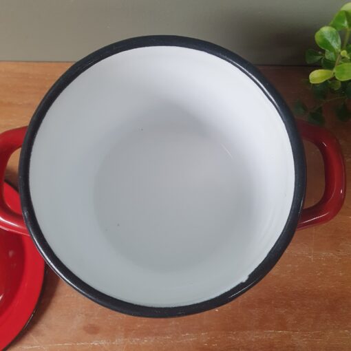 Pan | Rood met witte stippen | Emaille - Afbeelding 5