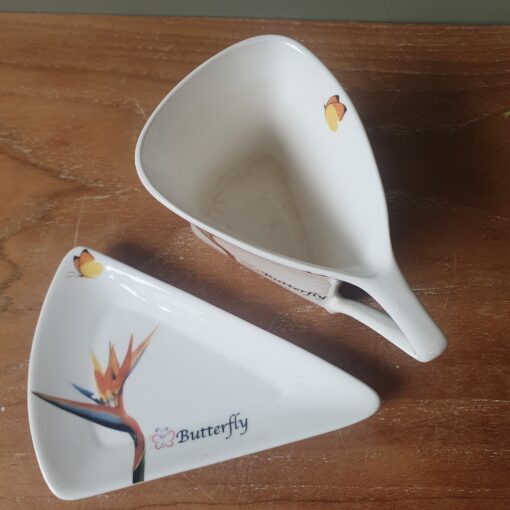 Kop en schotel | Driehoek | Butterfly - Afbeelding 3